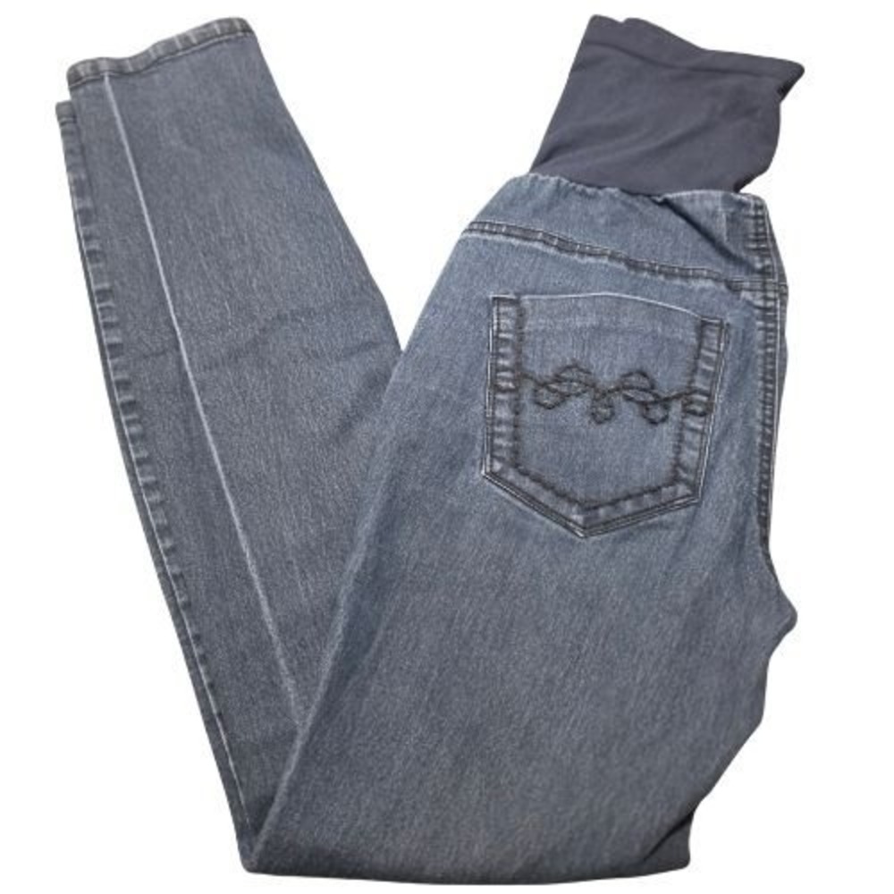 Indigo Rein Maternity Embroidered Skinny Jeans Full Belly Panel Size Small